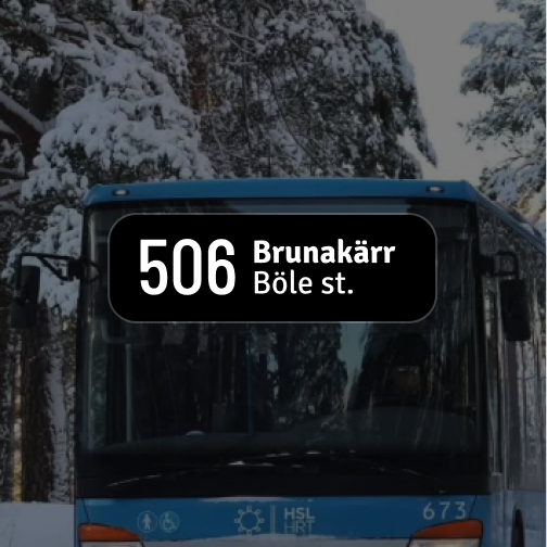 Current app route display highlighting bus 506 in the mobile interface
